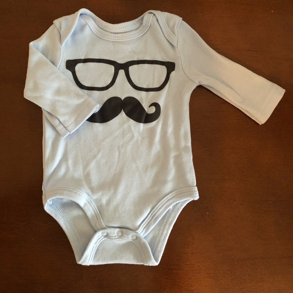 Mustache onesie